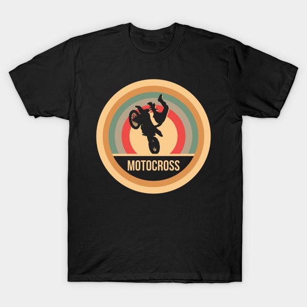 Retro Vintage Motocross Gift For Bikers T-Shirt by OceanRadar